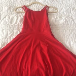 Susana Monaco Red Strappy Back Dress